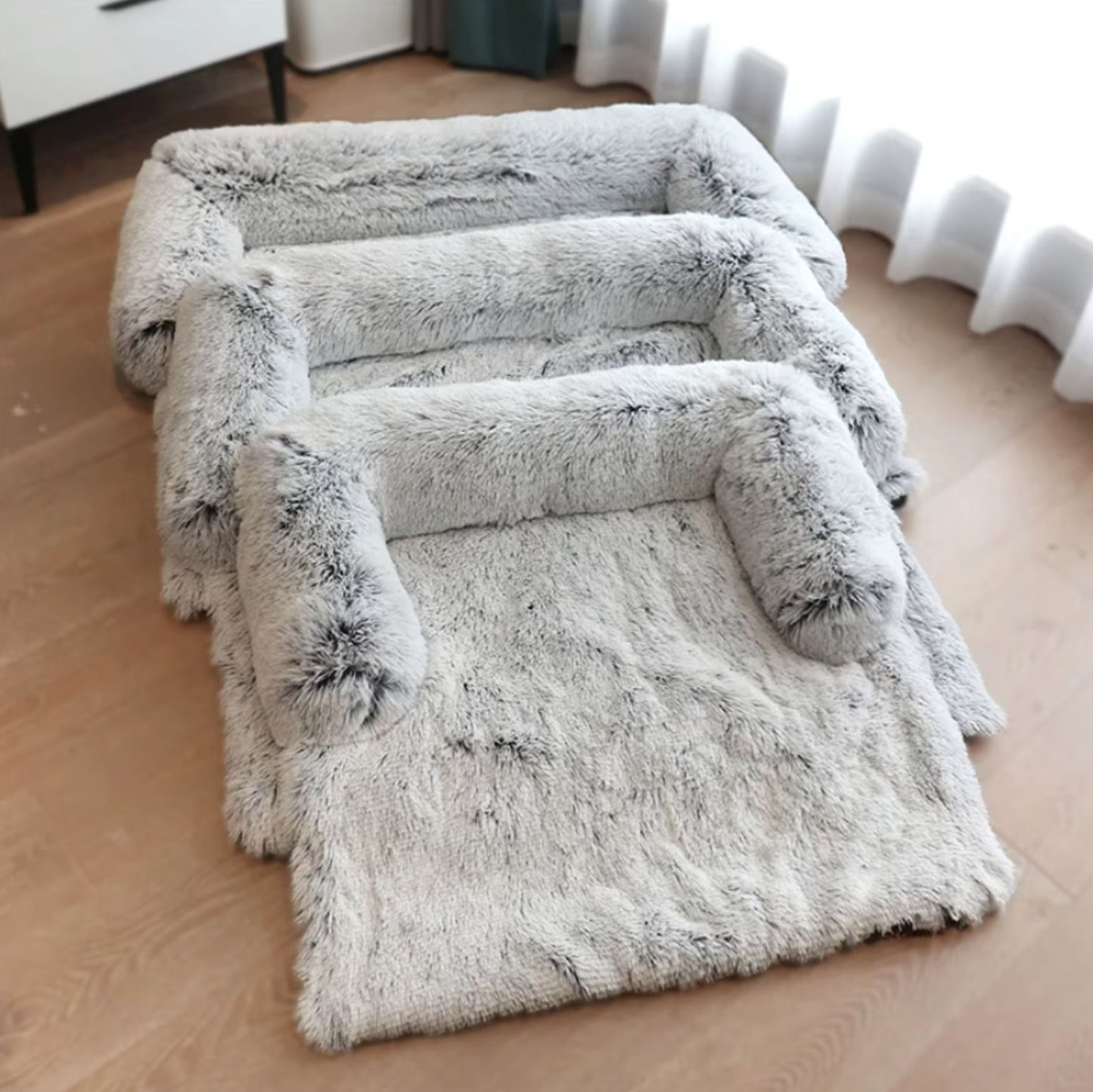 Sofa Buddy Calming Faux Fur Dog Bed
