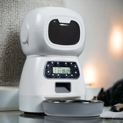 Dispensador de alimentos inteligente con alimentador automático para mascotas de 3,5 l 