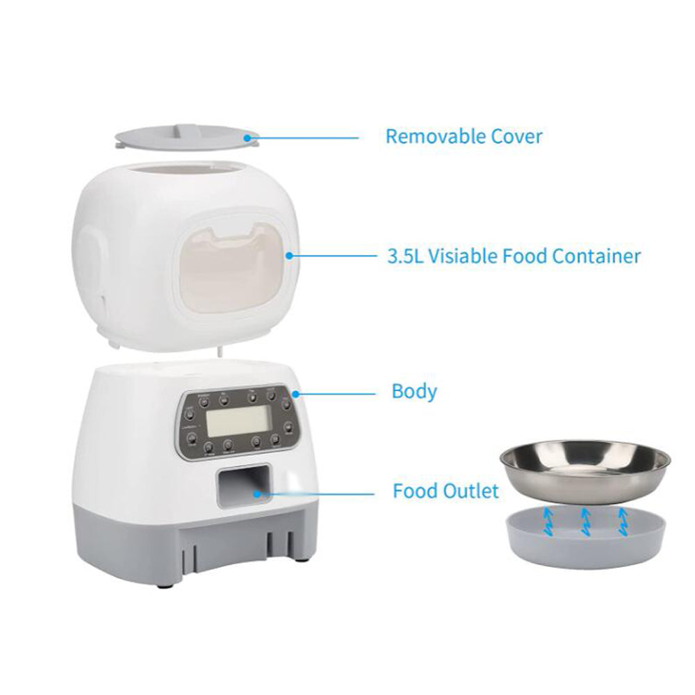 3.5L Automatic Pet Feeder Smart Food Dispenser - Roo Roo Pets