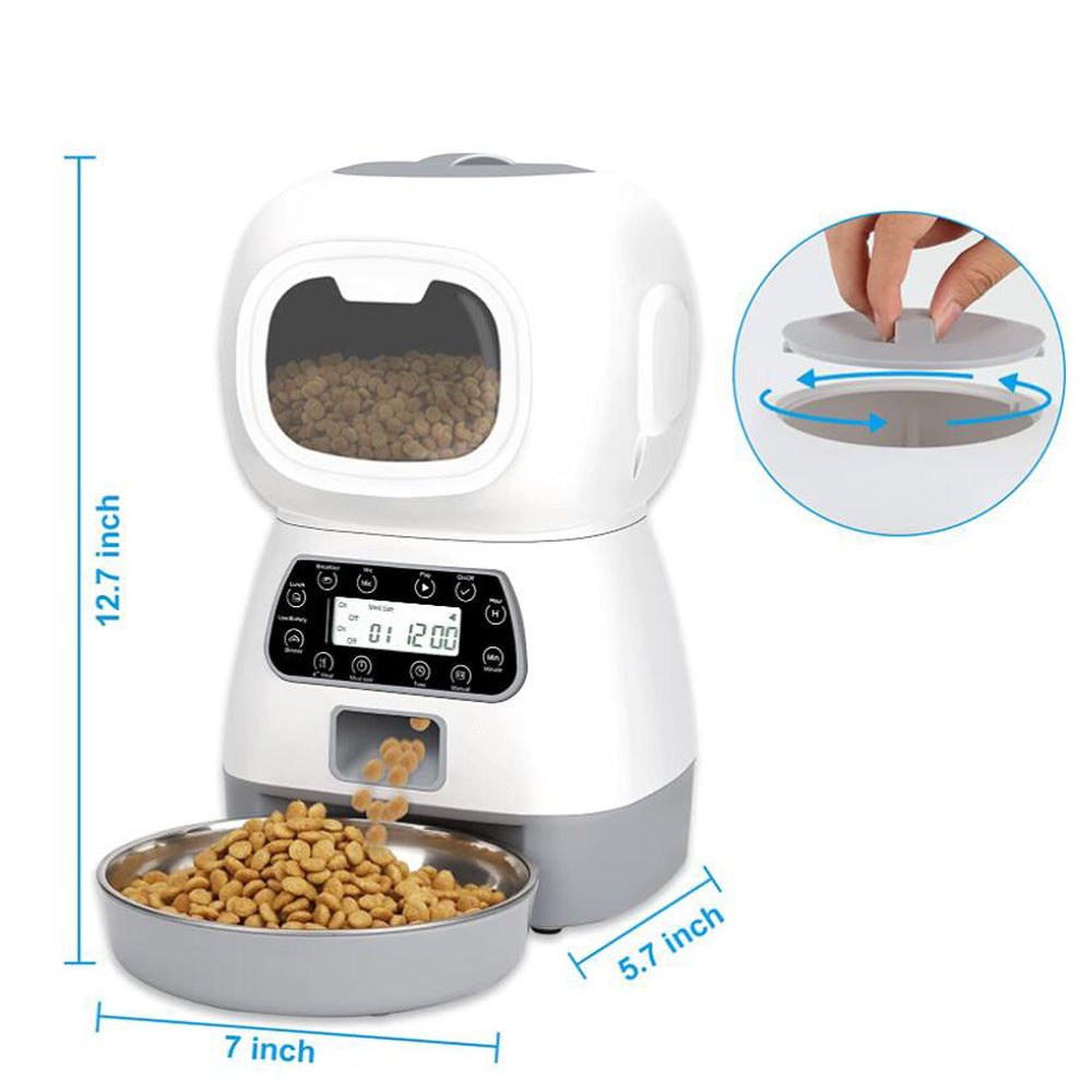 3.5L Automatic Pet Feeder Smart Food Dispenser - Roo Roo Pets