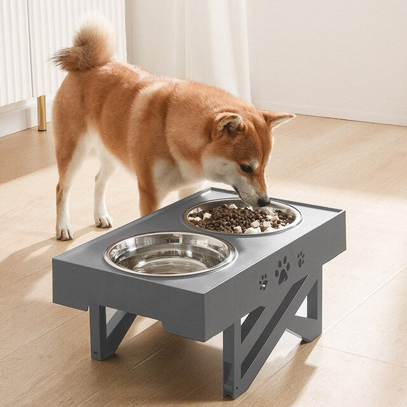 Adjustable Double Elevated Feeder - Roo Roo Pets