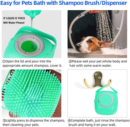 Dog Shampoo Massager Brush | Silicone - Roo Roo Pets